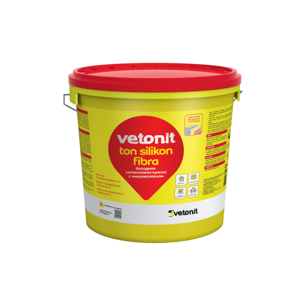 Vetonit ton silikon fibra Фасадная силиконовая краска с микроволокном