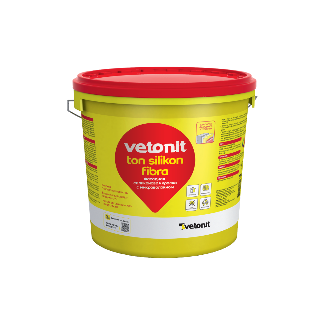 Vetonit ton silikon fibra Фасадная силиконовая краска с микроволокном