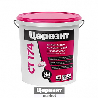 Церезит СТ 174 декоративная штукатурка "камешковая"