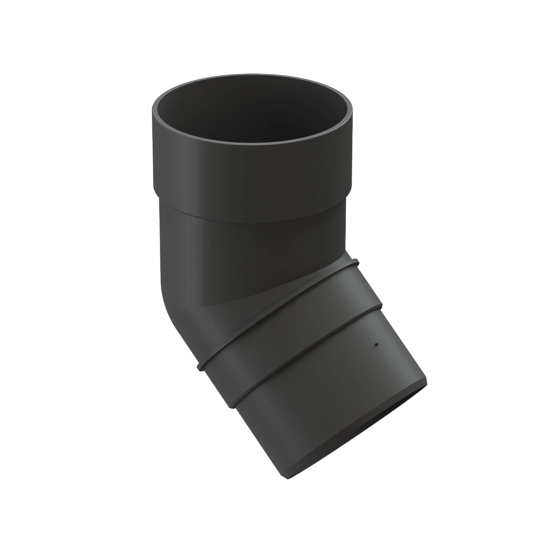 Колено 45˚ для водосточной трубы Premium Графит
