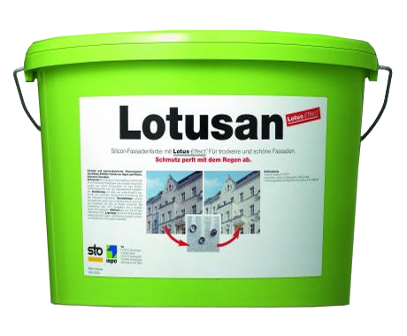 Lotusan Самоочищающаяся краска с водоотталкивающим эффектом.