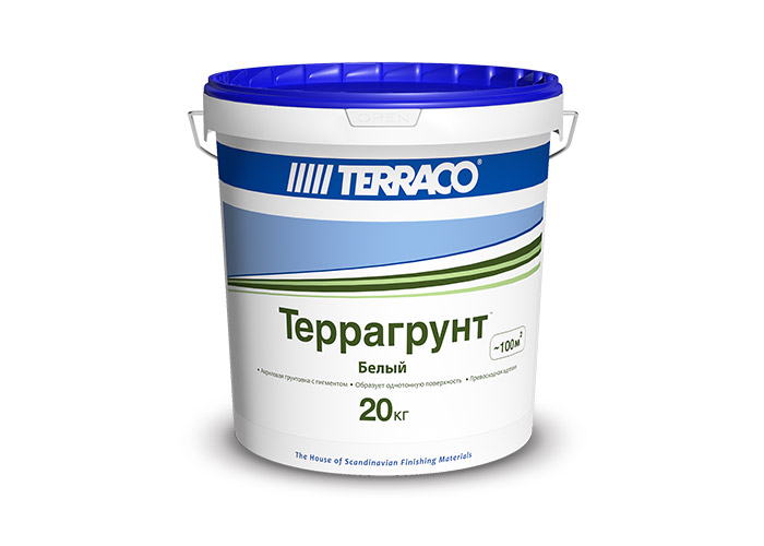 Terragrunt Грунт белый используется перед нанесением финишных покрытий