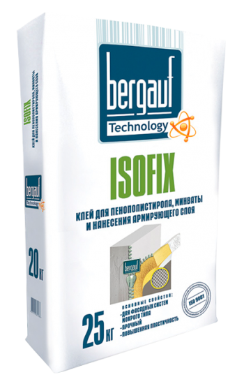 ISOFIX Клей для пенополистирола, минваты и нанесения армирующего слоя