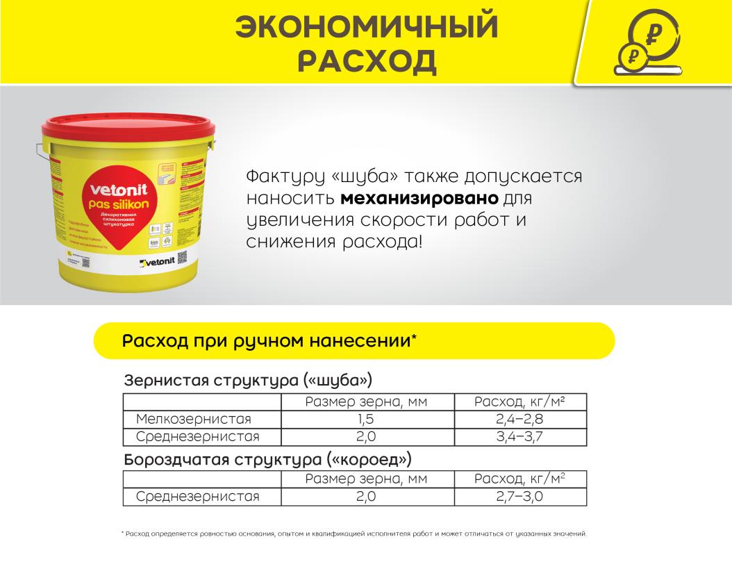 Vetonit pas silikon Силиконовая декоративная фасадная штукатурка