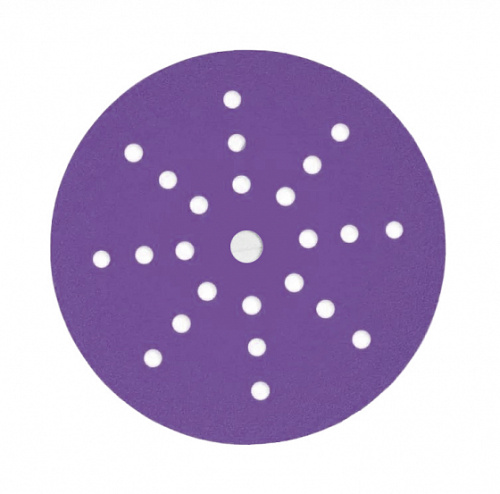 FAUST Шлиф.диск на липучке основа ПВХ D225 абразив+керамика 50% зерно 180 фиолет (25) (D47-225-P180)