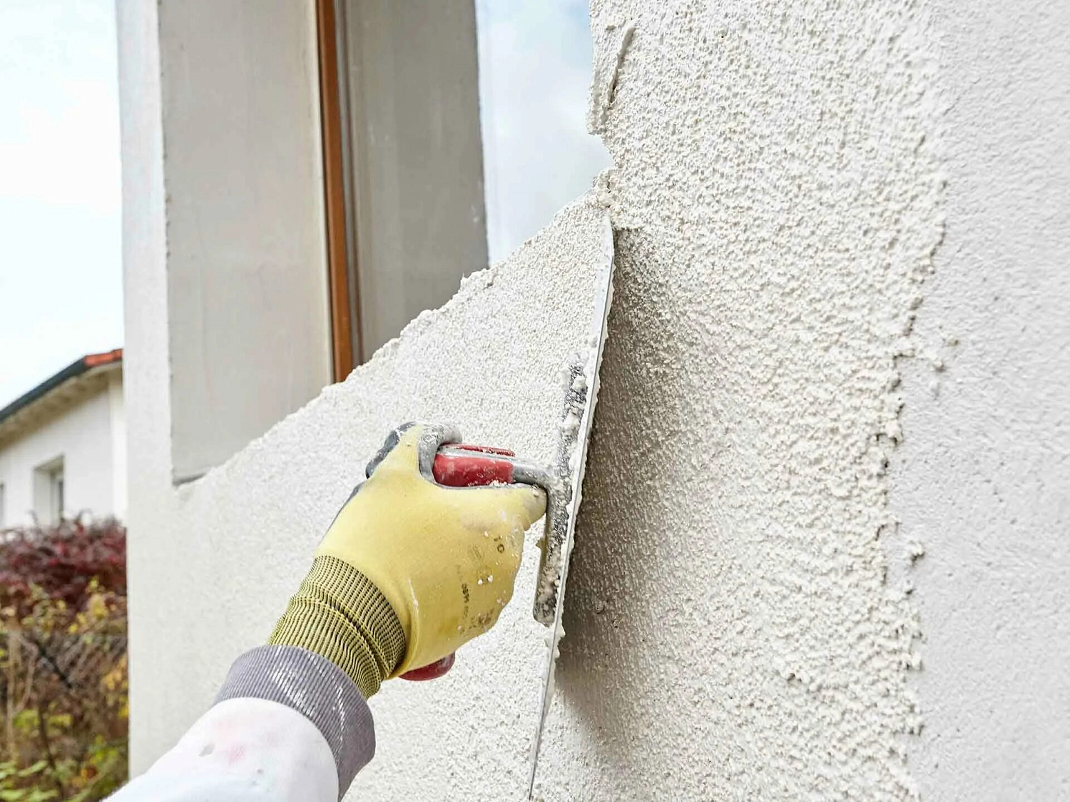 Штукатурный фасад с утеплением 