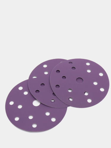 FAUST Шлиф.диск на липучке основа ПВХ D225 абразив+керамика 50% зерно 240 фиолет (25) (D47-225-P240)