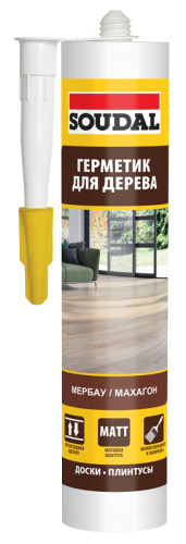 Soudal Паркетный акриловый герметик Мербау/махагон