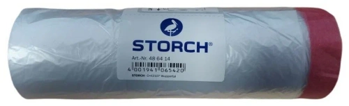 STORCH Укрывная плёнка с клейкой красной лентой, УФ- устойчивость 180 дней 270см х 16м  STORCH Укрывная плёнка с клейкой красной лентой, УФ- устойчивость 180 дней 270см х 16м