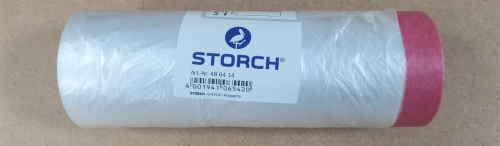 STORCH Укрывная плёнка с клейкой красной лентой, УФ- устойчивость 180 дней 270см х 16м  STORCH Укрывная плёнка с клейкой красной лентой, УФ- устойчивость 180 дней 270см х 16м