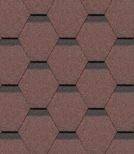 Гибкая черепица Döcke Серия Standart Сота красный