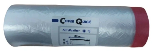STORCH Укрывная плёнка с клейкой красной лентой, УФ- устойчивость 180 дней 140см х 33м  STORCH Укрывная плёнка с клейкой красной лентой, УФ- устойчивость 180 дней 140см х 33м